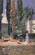 Marsal, Mariano Fortuny y Garden of Fortuny's House (nn02) Germany oil painting reproduction